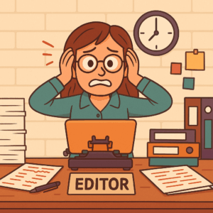 overwhelmed editor
